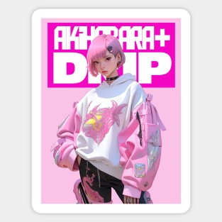 AKIBA DRIP - ⬜💗⬜ K-POP IDOL - KOREAN ANIME GIRL ⬜💗⬜ OVERSIZED HOODIE II⬜💗⬜ Sticker